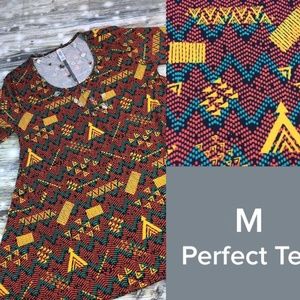Lularoe Perfect T Size Medium Multicolor Geometric